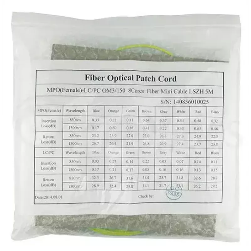 Skaidulinis optinis kabelis MPO 4x LC BlueOptics CBL-MPO12-4LC-SMF-10M 10m G.657.A1