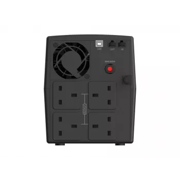 Conceptronic ZEUS03G 1200VA 720W nepertraukiamo maitinimo šaltinis (UPS), 4 UK lizdai, HID USB, RJ45 įėjimas/išėjimas, AVR