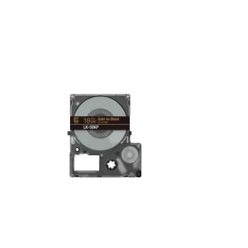 Juosta etikečių spausdintuvui Epson LK-5BKP juoda su auksiniu tekstu 1,8 cm