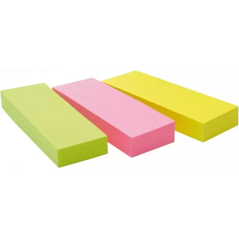 3M 671-3 lipnūs lapeliai stačiakampiai, žali, rožiniai, geltoni, 100 lapų