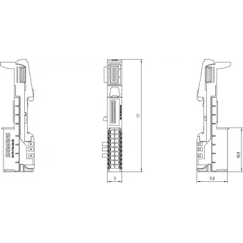 Siemens 6ES7193-6BP00-0BA0 gnybtų blokas
