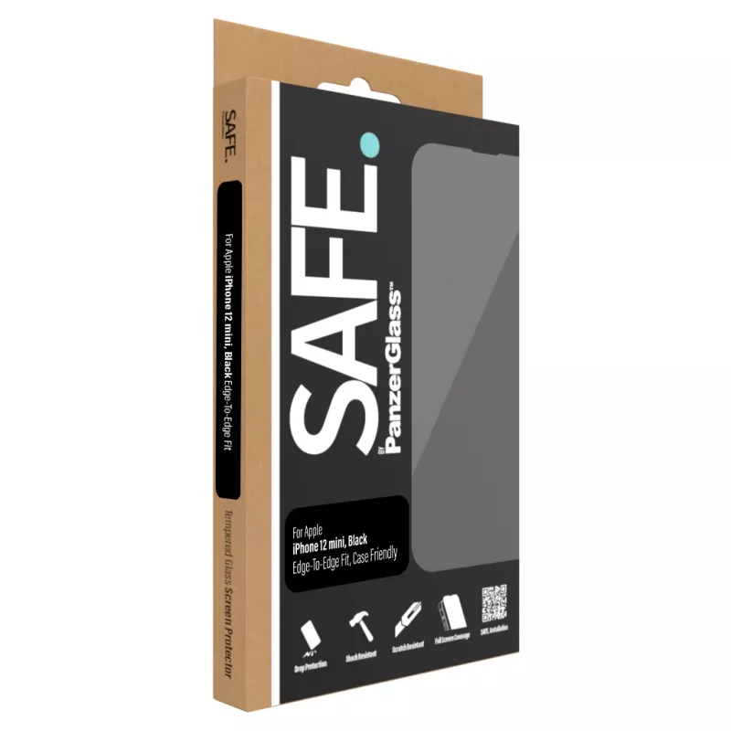 PanzerGlass SAFE. apsauginis stiklas iPhone 12 Mini | nuo krašto iki krašto