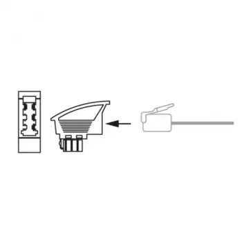 Lyties keitiklis Schwaiger TST4215533 TAE-F į RJ45