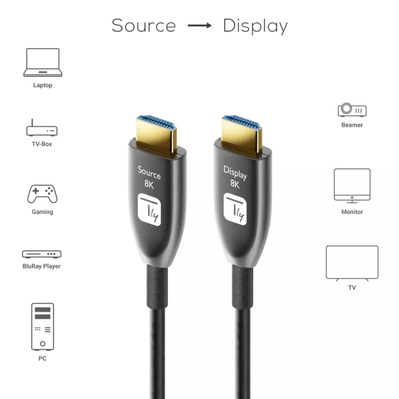 Techly ICOC HDMI-HY8-030 HDMI laidas 30 m HDMI A tipas (Standartinis) Juoda
