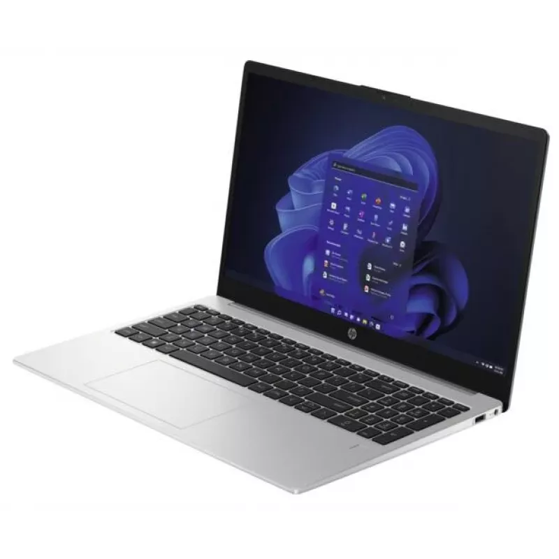 Nešiojamas kompiuteris HP 250 G10 Intel® N N100 39.6 cm (15.6 colio) Full HD 8 GB DDR4-SDRAM 256 GB SSD Wi-Fi 6 (802.11ax) Windows 11 Home sidabrinis