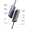 ICY BOX IB-DK4062-CPD Laidinė USB 3.2 Gen 1 (3.1 Gen 1) Type-C dokavimo stotelė, antracitinė
