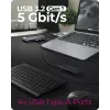 ICY BOX IB-DK4062-CPD Laidinė USB 3.2 Gen 1 (3.1 Gen 1) Type-C dokavimo stotelė, antracitinė
