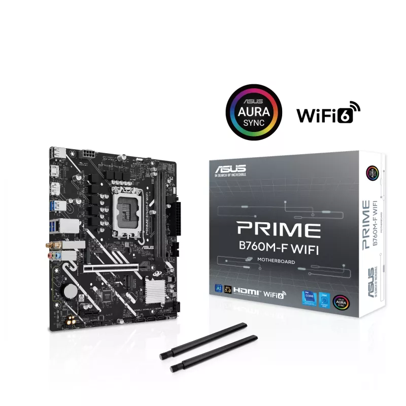 ASUS PRIME B760M-F WIFI Intel B760 LGA 1700 micro ATX pagrindinė plokštė