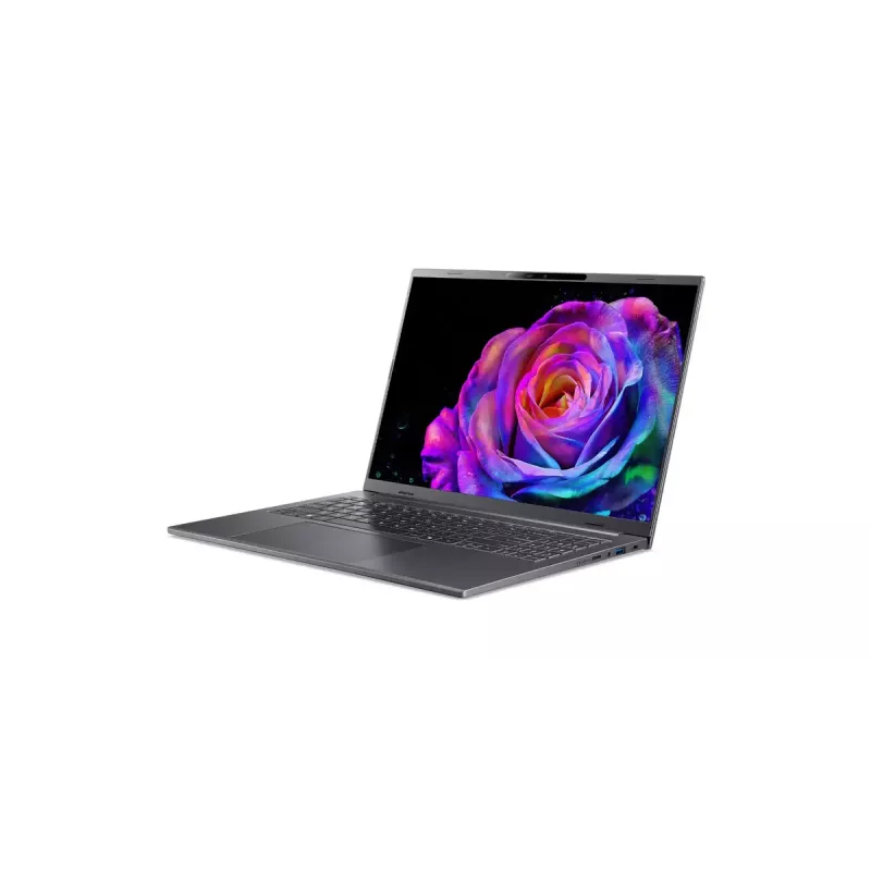 Nešiojamas kompiuteris Acer Aspire 16 AI A16-61M-R473 — 16 colių WUXGA+ OLED, AMD Ryzen AI 5 330 3.4 GHz, 16 GB LPDDR5x, 512 GB SSD, Windows 11 Home, Pilka