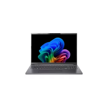 Nešiojamas kompiuteris Acer Aspire 16 AI A16-61M-R473 — 16 colių WUXGA+ OLED, AMD Ryzen AI 5 330 3.4 GHz, 16 GB LPDDR5x, 512 GB SSD, Windows 11 Home, Pilka