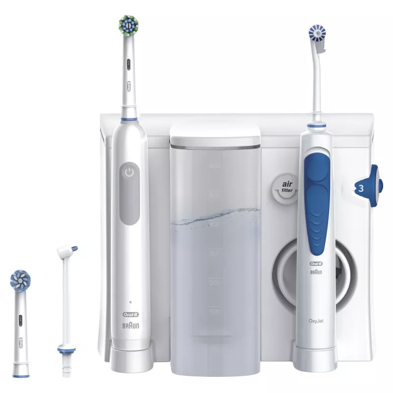 Oral-B Idropulsore Health Center suaugusiųjų sukamoji-osciliuojanti dantų šepetėlis, mėlyna, balta