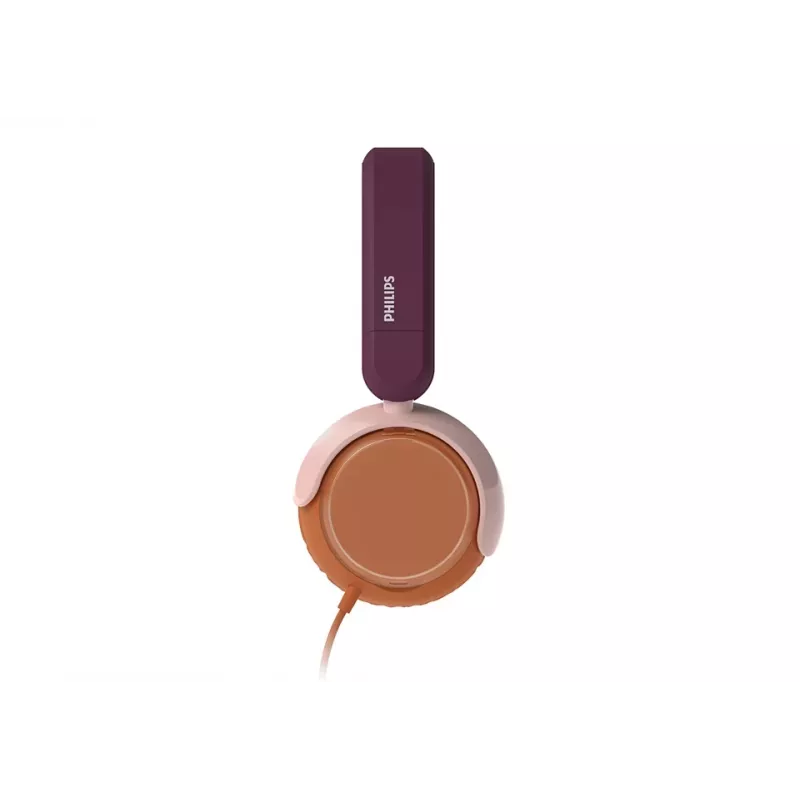 Philips 2000 serijos TAK2000MP/00 ausinės – laidinės, vaikiškos, USB-C, 85 dB ribotuvu, 1,2 m laidas, 135 g, spalvų derinys: oranžinė, violetinė, rožinė