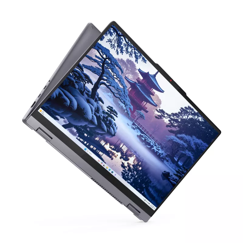 Lenovo IdeaPad 5 2-in-1 16IAL10 nešiojamas kompiuteris hibridas, Intel Core Ultra 5 225U, 16 colių liečiamas WUXGA ekranas, 16 GB LPDDR5x, 1 TB SSD, Wi-Fi 7, Windows 11 Home, pilka