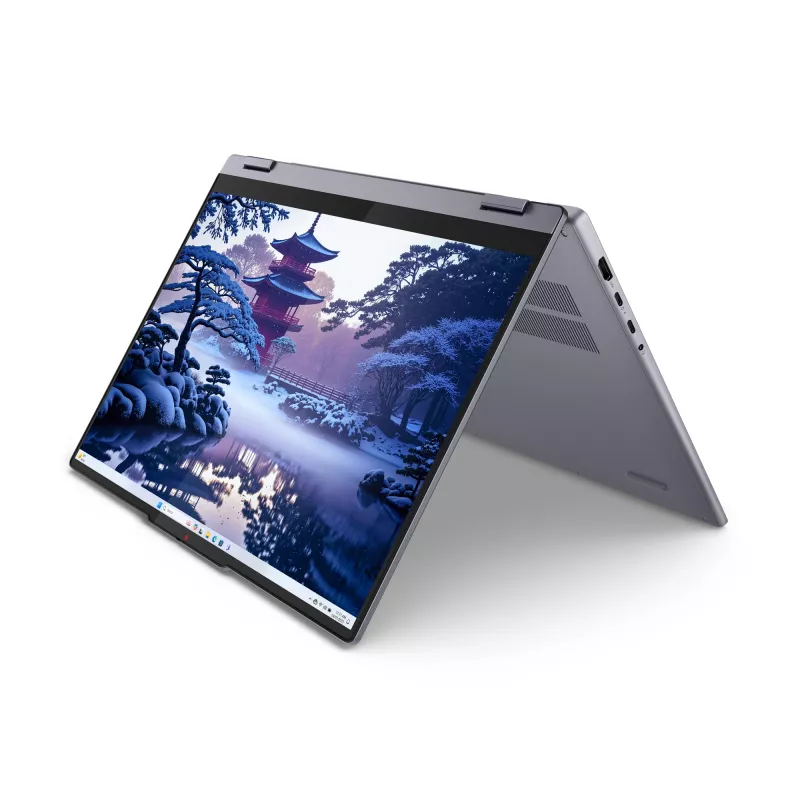Lenovo IdeaPad 5 2-in-1 16IAL10 nešiojamas kompiuteris hibridas, Intel Core Ultra 5 225U, 16 colių liečiamas WUXGA ekranas, 16 GB LPDDR5x, 1 TB SSD, Wi-Fi 7, Windows 11 Home, pilka