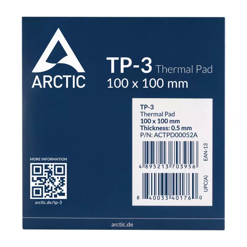 ARCTIC TP-3 Premium šiluminė tarpinė 100 x 100 mm, 0,5 mm