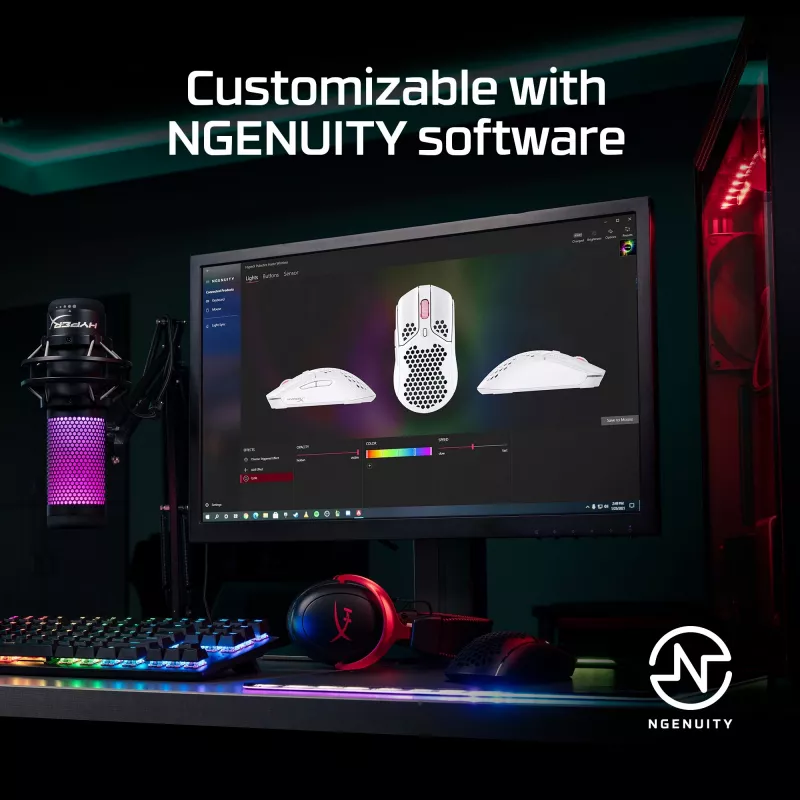 HyperX Pulsefire Haste – belaidė žaidimų pelė (balta)