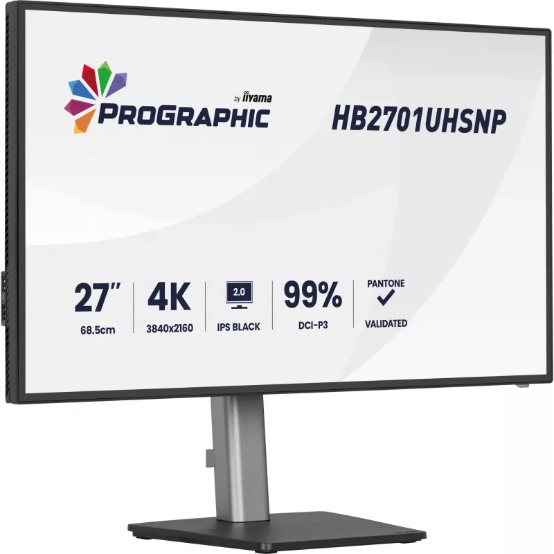 iiyama PROGRAPHIC HB2701UHSNP-B1 monitor 68,6 cm (27 col.) 3840 x 2160 pikseliai 4K Ultra HD LCD juodas