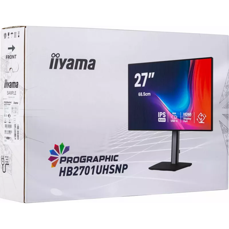 iiyama PROGRAPHIC HB2701UHSNP-B1 monitor 68,6 cm (27 col.) 3840 x 2160 pikseliai 4K Ultra HD LCD juodas