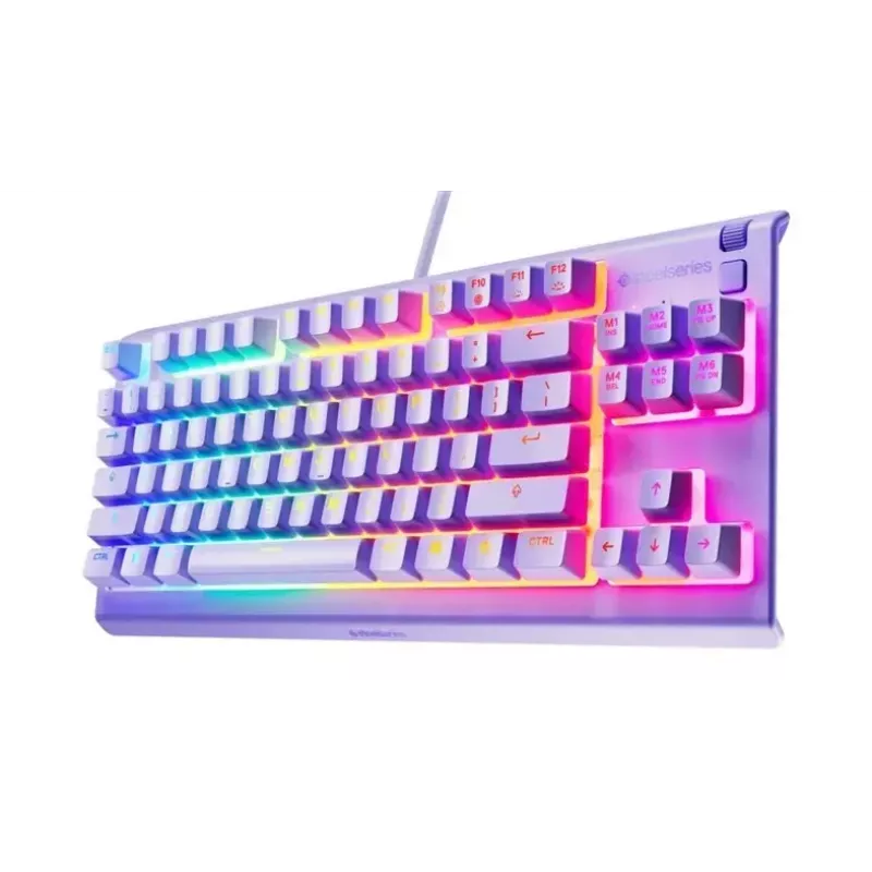 Mechaninio stiliaus TKL žaidimų klaviatūra STEELSERIES Apex 3 TKL US RGB apšvietimas, be skaičių bloko, US išdėstymas