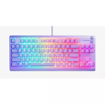 Mechaninio stiliaus TKL žaidimų klaviatūra STEELSERIES Apex 3 TKL US RGB apšvietimas, be skaičių bloko, US išdėstymas