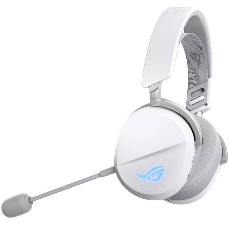 Ausinės ASUS ROG Pelta belaidės ir laidinės, žaidimams, USB Type-C, Bluetooth, baltos
