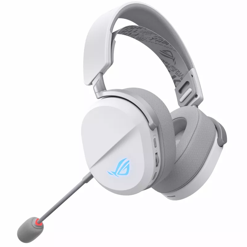 Ausinės ASUS ROG Pelta belaidės ir laidinės, žaidimams, USB Type-C, Bluetooth, baltos