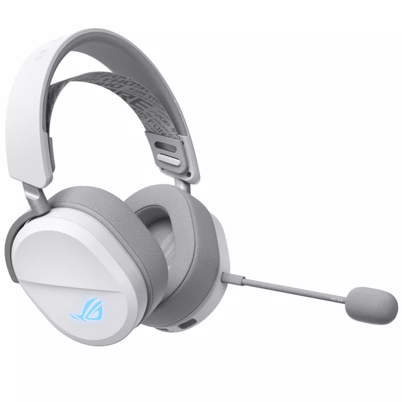 Ausinės ASUS ROG Pelta belaidės ir laidinės, žaidimams, USB Type-C, Bluetooth, baltos