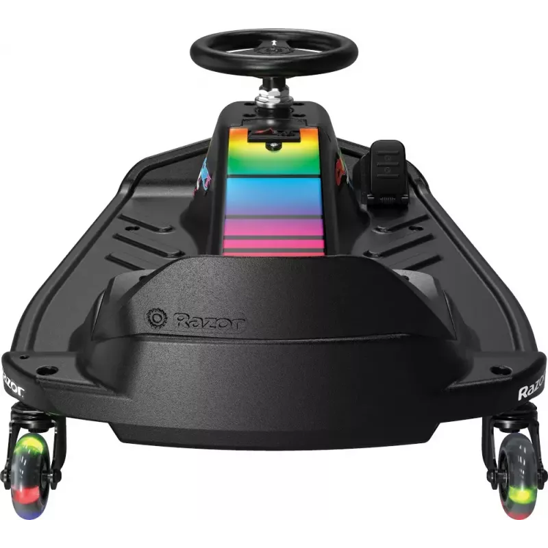 Elektrinis driftinis kartas Razor CRAZY CART Shift Lightshow – įkraunama ličio baterija, LED šviesų šou, 13 km/h, 40 min