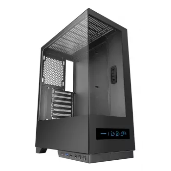 Korpusas TACENS MARS MC-PULSAR LCD ATX Midi Tower, grūdintas stiklas, priekinis LCD, USB-C, palaiko GPU 33,2 cm