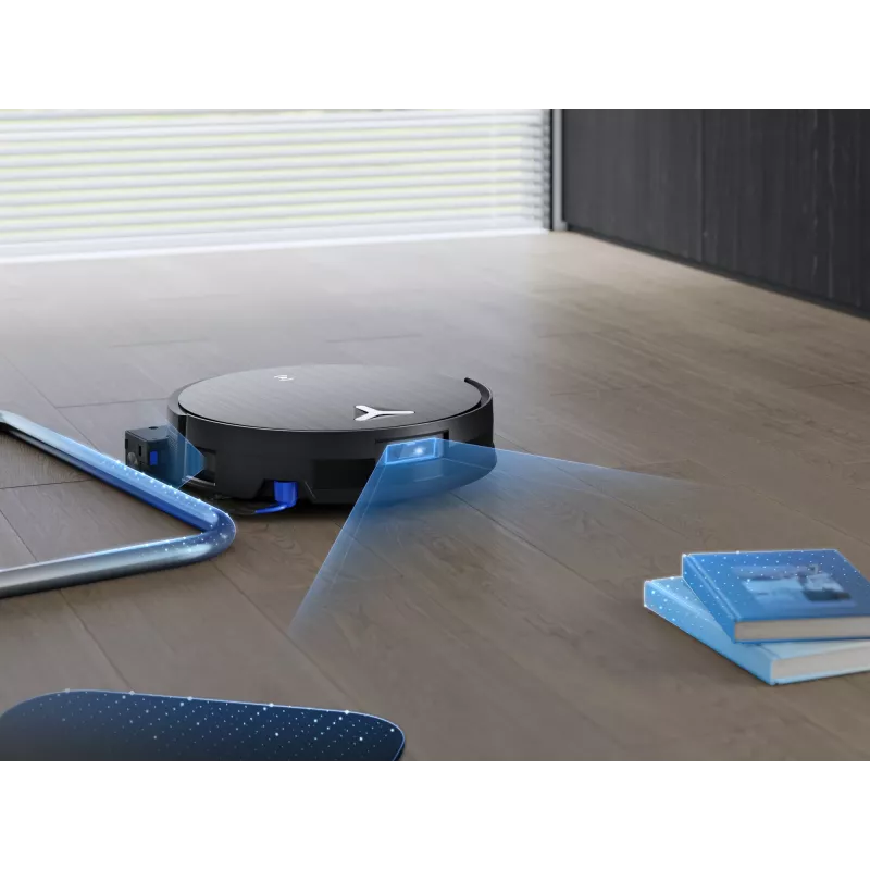 Robotinis dulkių siurblys ir šluostė Ecovacs Deebot X11 Pro Omni – juodas, Li‑Ion 6400 mAh, 206 min veikimo laikas, 0,22 L dulkių talpa, bazinė stotis 2,5 L