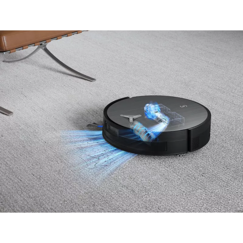 Robotinis dulkių siurblys ir šluostė Ecovacs Deebot X11 Pro Omni – juodas, Li‑Ion 6400 mAh, 206 min veikimo laikas, 0,22 L dulkių talpa, bazinė stotis 2,5 L