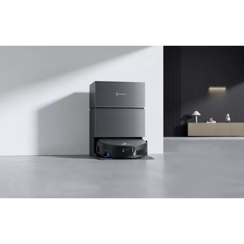Robotinis dulkių siurblys ir šluostė Ecovacs Deebot X11 Pro Omni – juodas, Li‑Ion 6400 mAh, 206 min veikimo laikas, 0,22 L dulkių talpa, bazinė stotis 2,5 L