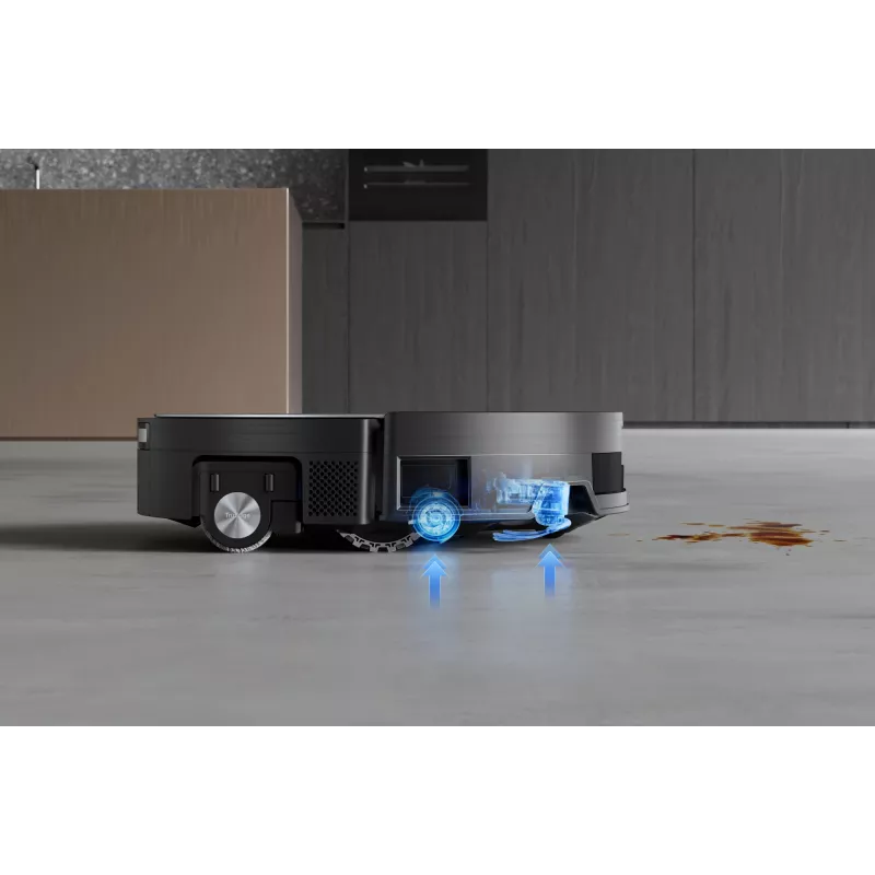 Robotinis dulkių siurblys ir šluostė Ecovacs Deebot X11 Pro Omni – juodas, Li‑Ion 6400 mAh, 206 min veikimo laikas, 0,22 L dulkių talpa, bazinė stotis 2,5 L