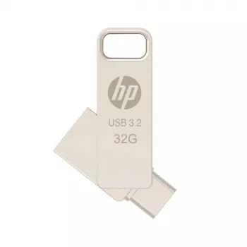 USB atmintinė HP x206C 32 GB, USB Type-A / Type-C, USB 3.2 Gen 1, sukama, sidabrinė