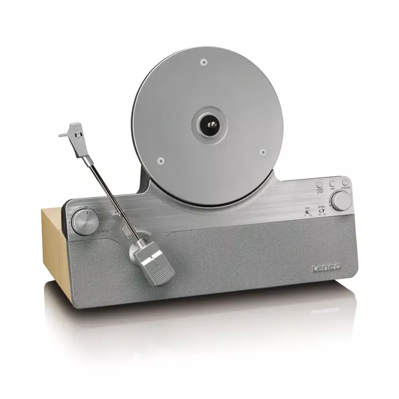 Patefonas Lenco LSA-071SI, pilnai automatinis, pilka spalva, Bluetooth, 3,5 mm, 10 W