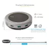 „StarTech.com“ USB-C garsiakalbio ir dokų stotelė su mikrofono funkcija, mini nešiojamas konferencinis garsiakalbis ir garso dokas, USB-C į VGA/4K HDMI, 2x USB-A šakotuvas, mikrofonas/garsiakalbis, skirta „Teams“/„Zoom“/programiniams telefonams