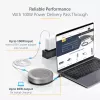 „StarTech.com“ USB-C garsiakalbio ir dokų stotelė su mikrofono funkcija, mini nešiojamas konferencinis garsiakalbis ir garso dokas, USB-C į VGA/4K HDMI, 2x USB-A šakotuvas, mikrofonas/garsiakalbis, skirta „Teams“/„Zoom“/programiniams telefonams