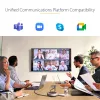 „StarTech.com“ USB-C garsiakalbio ir dokų stotelė su mikrofono funkcija, mini nešiojamas konferencinis garsiakalbis ir garso dokas, USB-C į VGA/4K HDMI, 2x USB-A šakotuvas, mikrofonas/garsiakalbis, skirta „Teams“/„Zoom“/programiniams telefonams