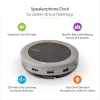 „StarTech.com“ USB-C garsiakalbio ir dokų stotelė su mikrofono funkcija, mini nešiojamas konferencinis garsiakalbis ir garso dokas, USB-C į VGA/4K HDMI, 2x USB-A šakotuvas, mikrofonas/garsiakalbis, skirta „Teams“/„Zoom“/programiniams telefonams