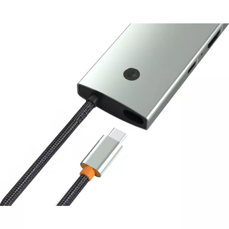 Techly IUSB32C-HUB6HPDI USB 3.2 Gen 1 Type-C stotelė su HDMI, RJ-45, USB-A ir USB-C, 5000 Mbit/s, aliuminis