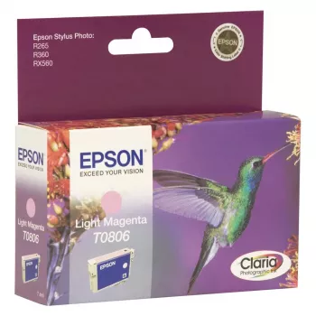 Epson Hummingbird vienetinis kasetė šviesiai purpurinė T0806 Claria fotografo rašalas