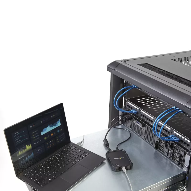 StarTech.com Nešiojamojo kompiuterio į serverį KVM konsolė su tvirtu korpusu