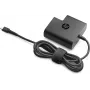 AC USB-C kelioninis maitinimo adapteris 65 W HP – kompaktiškas 100–240 V vidinis įkroviklis, juodas, 74×74×28,5 mm