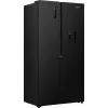 Gorenje Šaldytuvas Šaldiklis Side by Side NRS917E41BXWD, Laisvai Pastatomas, Amerikietiškos Durys, Juodas, 2 Durys, Liečiamas, LED
