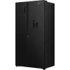 Gorenje Šaldytuvas Šaldiklis Side by Side NRS917E41BXWD, Laisvai Pastatomas, Amerikietiškos Durys, Juodas, 2 Durys, Liečiamas, LED