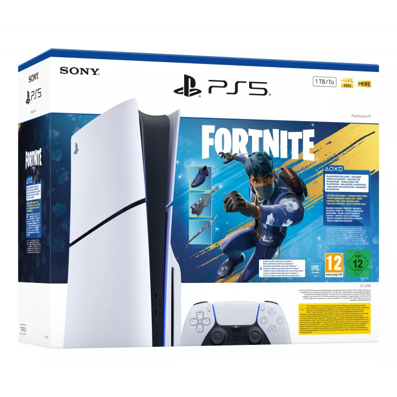 Sony PlayStation 5 – Fortnite Flowering Chaos rinkinys 1 TB Wi-Fi juoda, balta