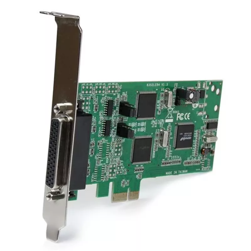 StarTech.com 4 prievadų PCI Express PCIe nuoseklioji kombinuota kortelė - 2 x RS232 2 x RS422 / RS485