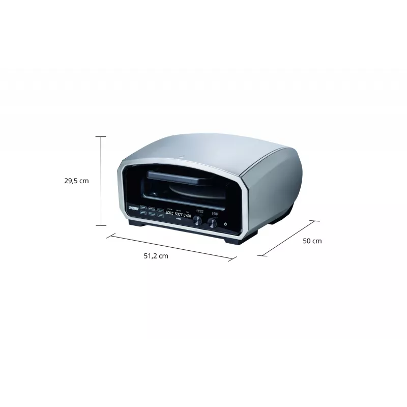 Unold Pizzaofen Enzo 68916 – elektrinė picos krosnelė, 1 pica, 2100 W, nerūdijantis plienas