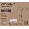 Sieninė sulankstoma dušo kėdė ActionMed KP600AM – balta, ergonomiška sėdynė, reguliuojamos neslystančios kojelės, 3 kg