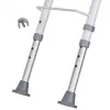 Sieninė sulankstoma dušo kėdė ActionMed KP600AM – balta, ergonomiška sėdynė, reguliuojamos neslystančios kojelės, 3 kg